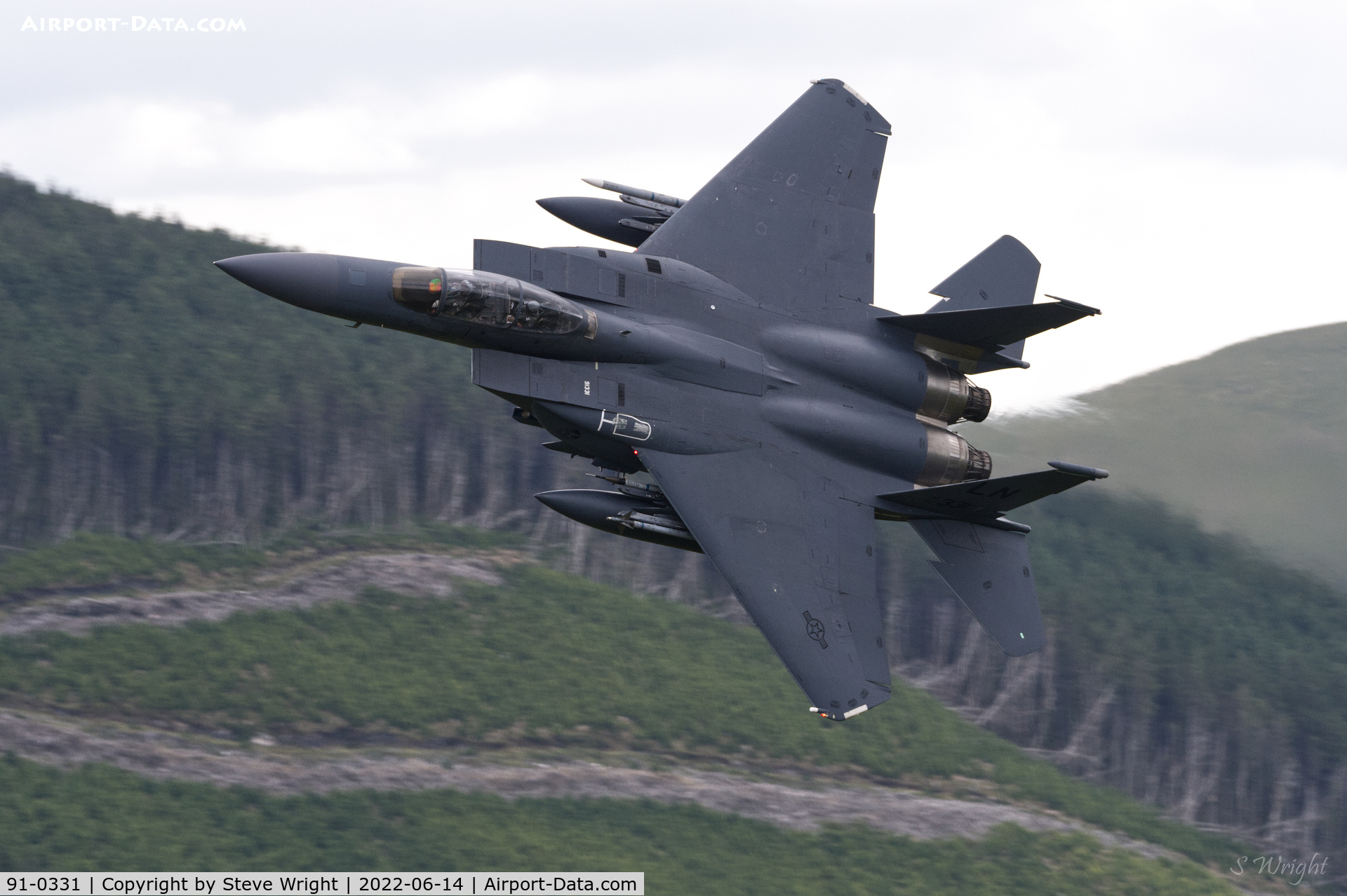 91-0331, 1991 McDonnell Douglas F-15E Strike Eagle C/N 1238/E196, Bwlch Oerdrws, Mach Loop Wales UK