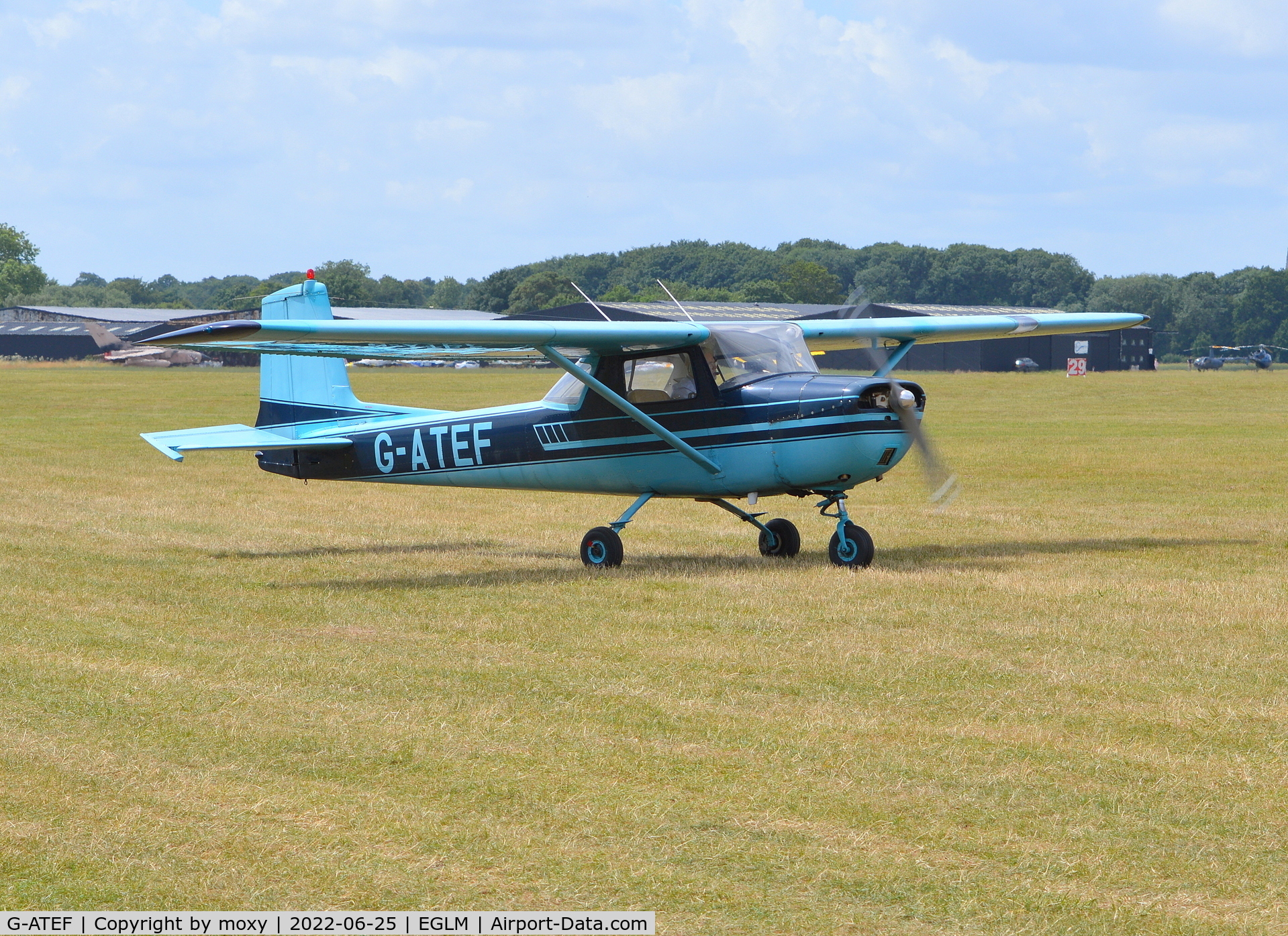G-ATEF, 1965 Cessna 150E C/N 150-61378, Cessna 150E arriving at White Waltham. Ex N3978U