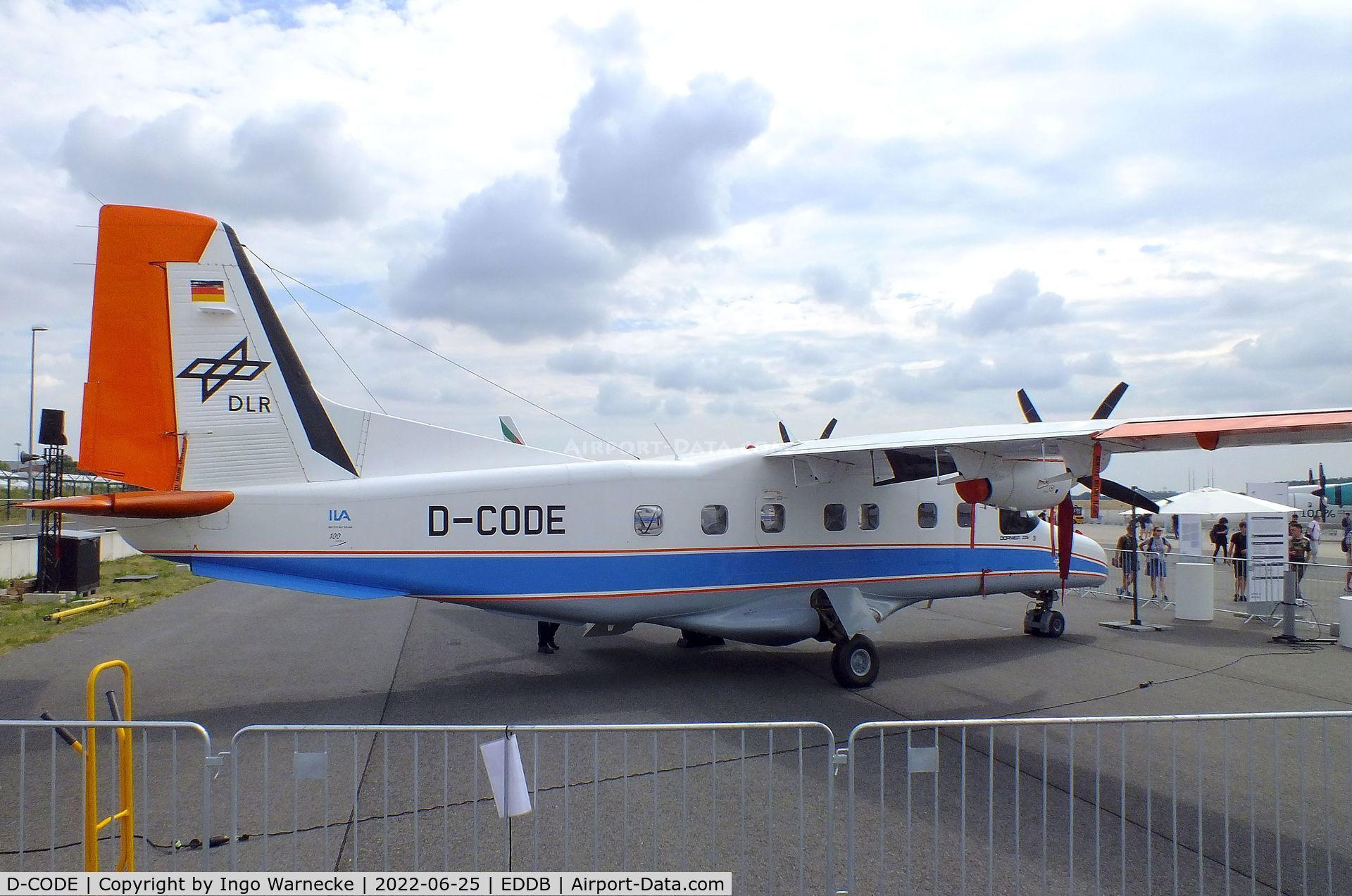 D-CODE, 1986 Dornier 228-101 C/N 7083, Dornier 228-101 research aircraft of DLR at ILA 2022, Berlin