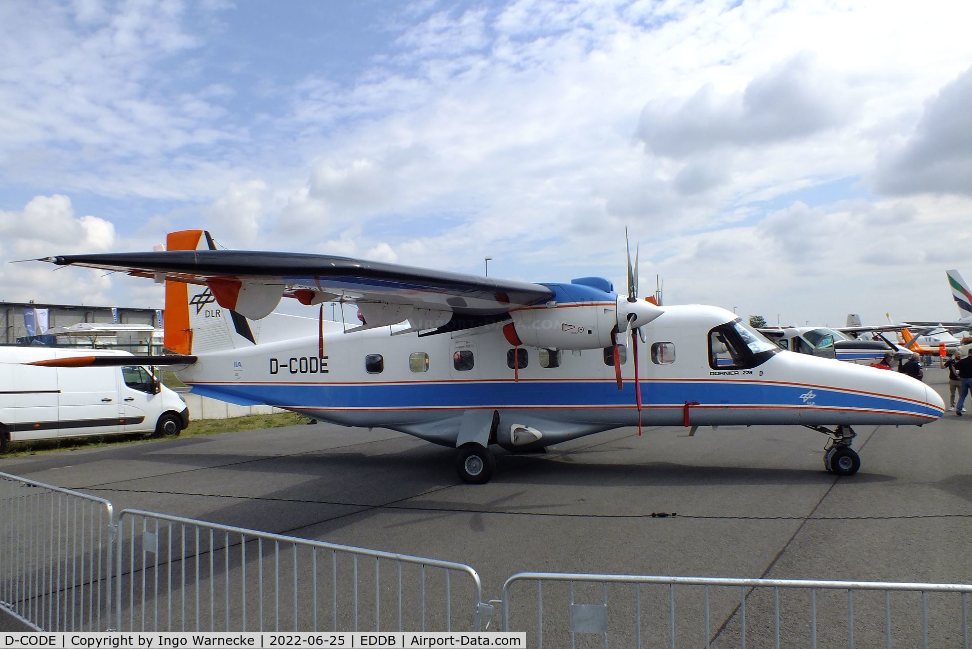 D-CODE, 1986 Dornier 228-101 C/N 7083, Dornier 228-101 research aircraft of DLR at ILA 2022, Berlin
