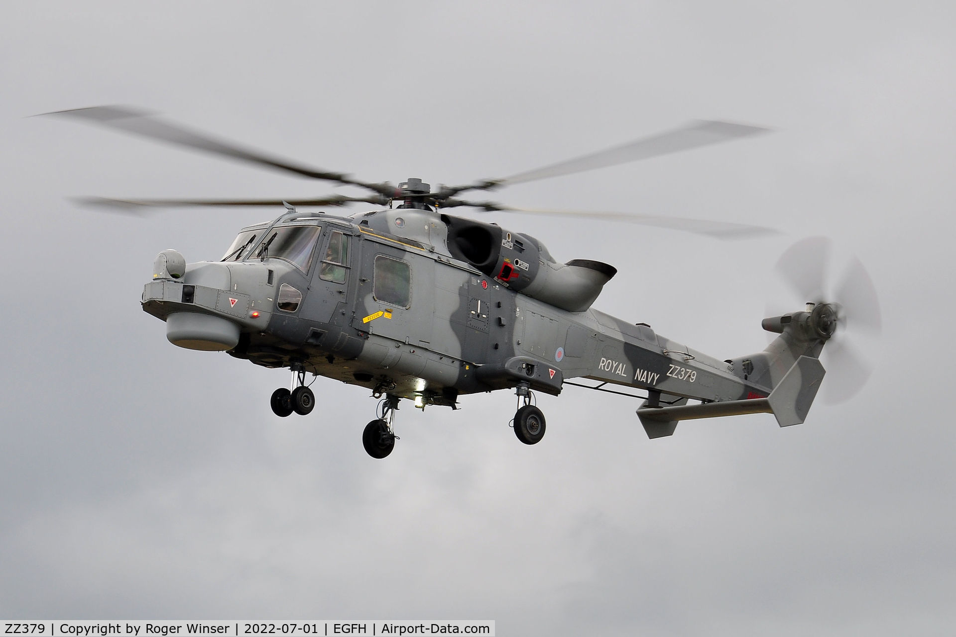 ZZ379, 2013 AgustaWestland AW-159 Wildcat HMA.2 C/N 498, Visiting RN helicopter of the Black Cats.