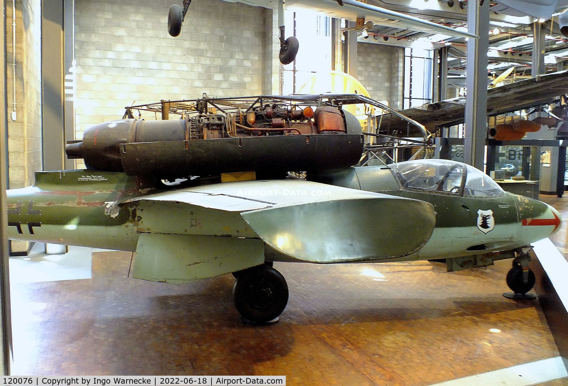 120076, Heinkel He-162A-2 Volksjager C/N 120076, Heinkel He 162A-2 'Spatz'/'Salamander'/'Volksjäger' at the Deutsches-Technikmuseum (DTM), Berlin