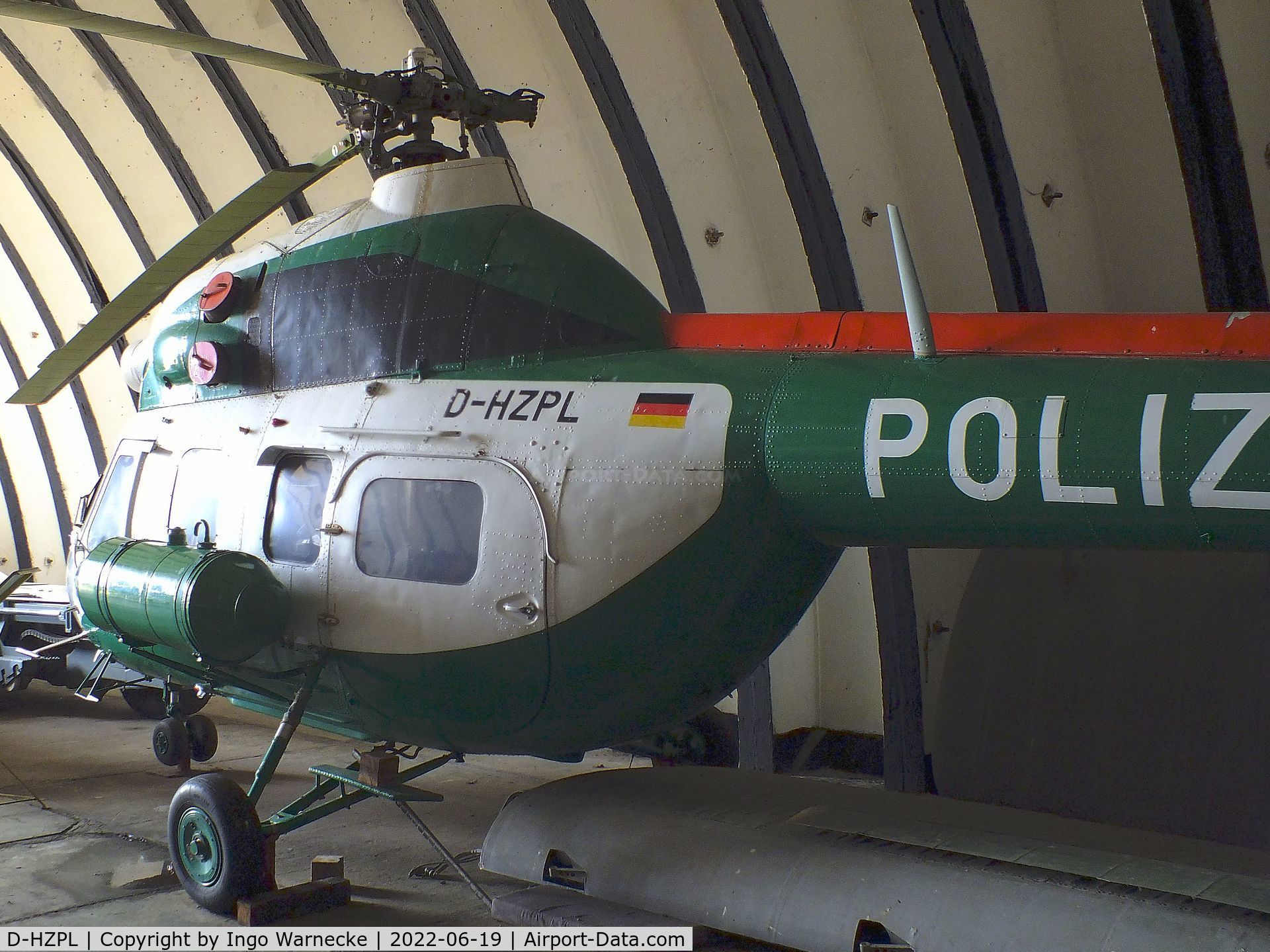 D-HZPL, Mil Mi-2 C/N 569342085, Mil (PZL-Swidnik) Mi-2 HOPLITE at the Luftfahrtmuseum Finowfurt