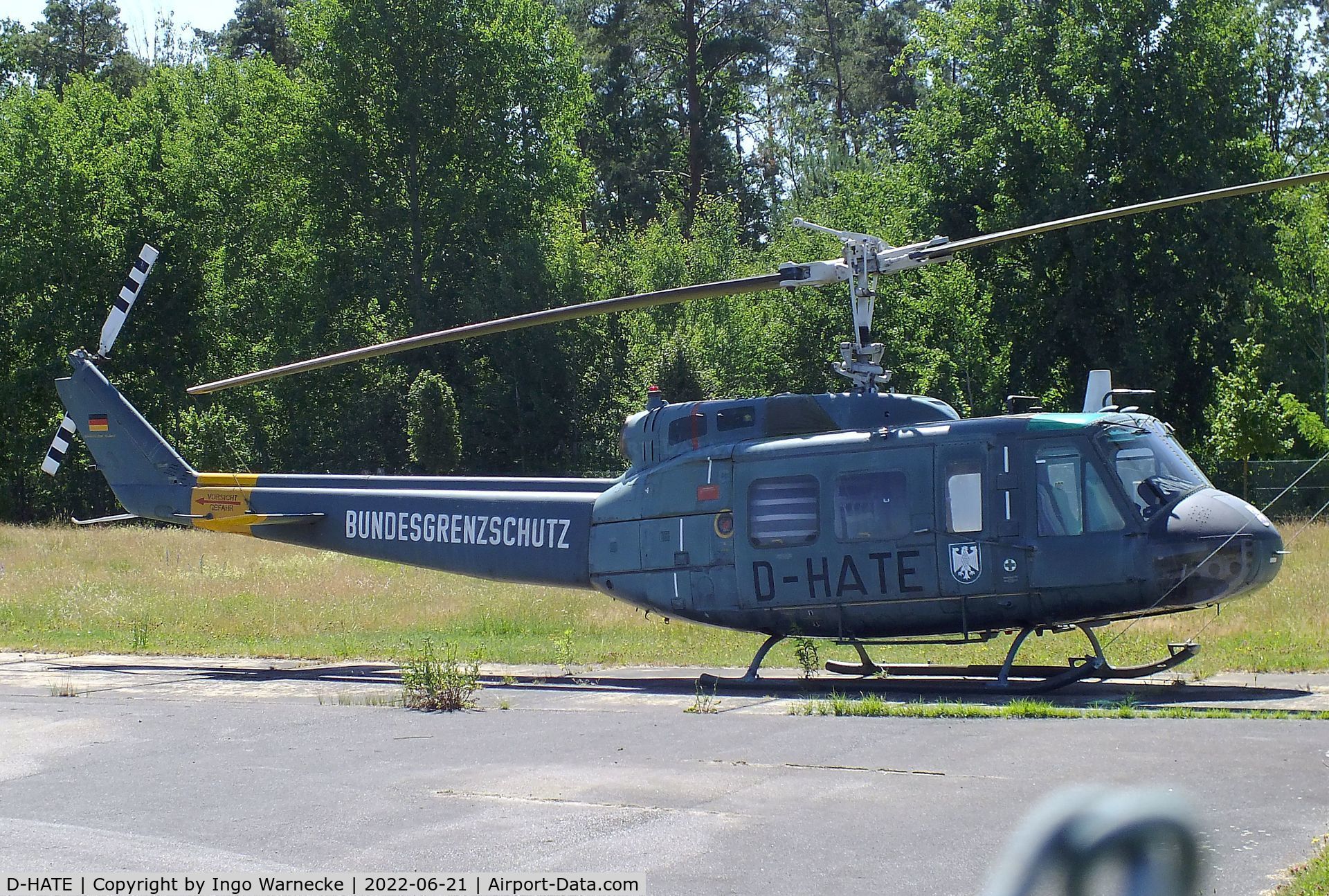D-HATE, 1970 Bell (Dornier) UH-1D Iroquois (205) C/N 8063, Bell (Dornier) UH-1D Iroquois at the MHM Berlin-Gatow (aka Luftwaffenmuseum, German Air Force Museum)