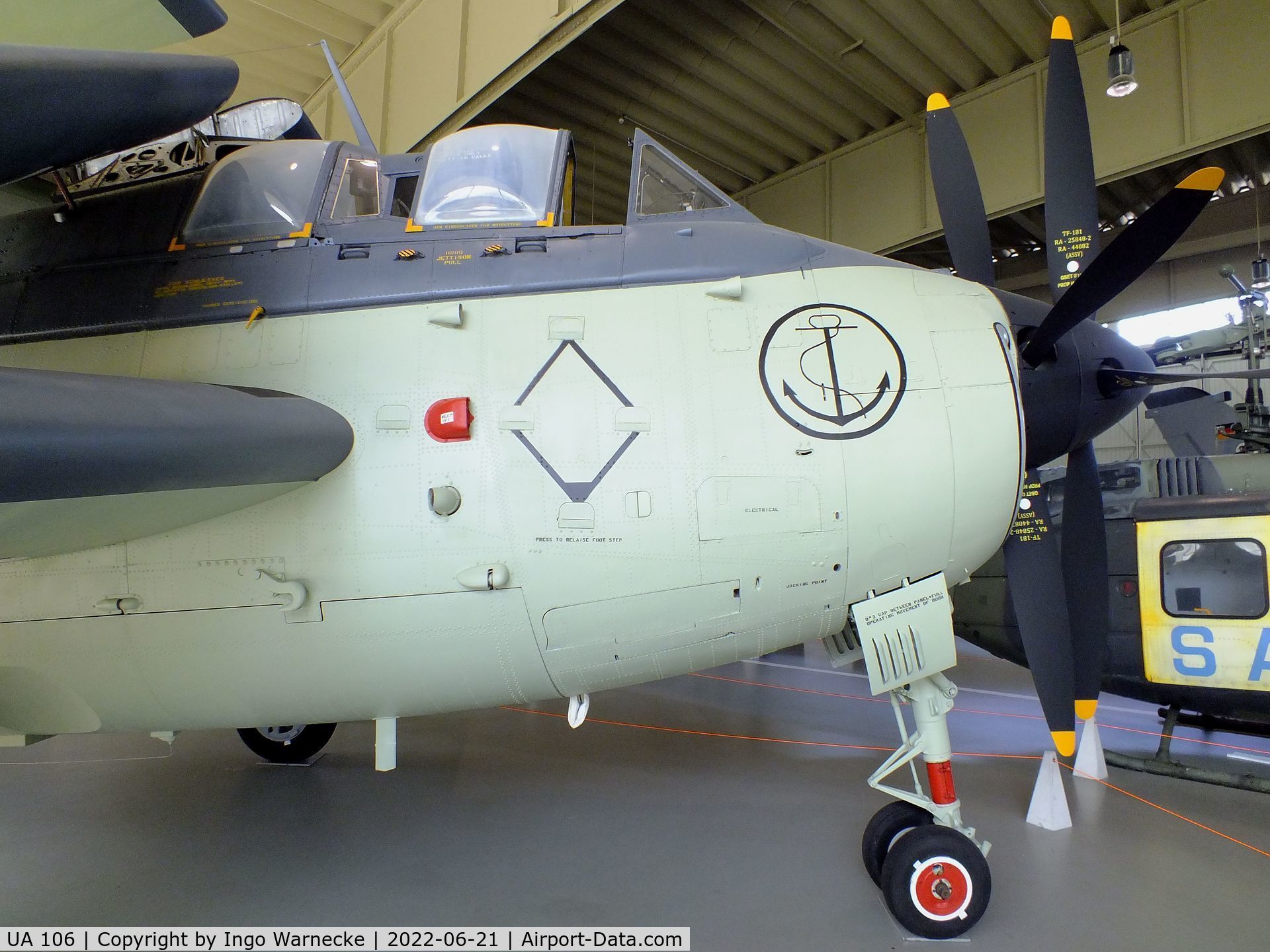 UA 106, Fairey Gannet AS.4 C/N F9391, Fairey Gannet AS4 at the MHM Berlin-Gatow (aka Luftwaffenmuseum, German Air Force Museum)