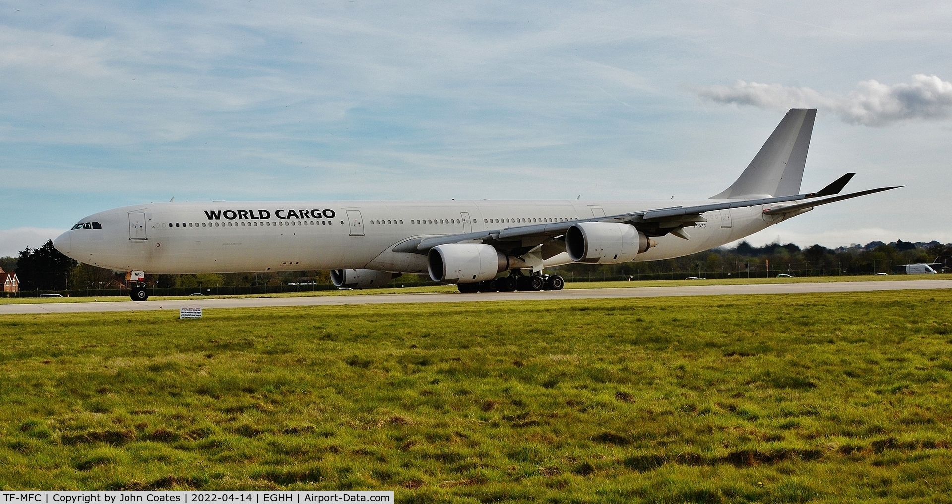 TF-MFC, 2003 Airbus A340-642 C/N 431, Backtracking on arrival