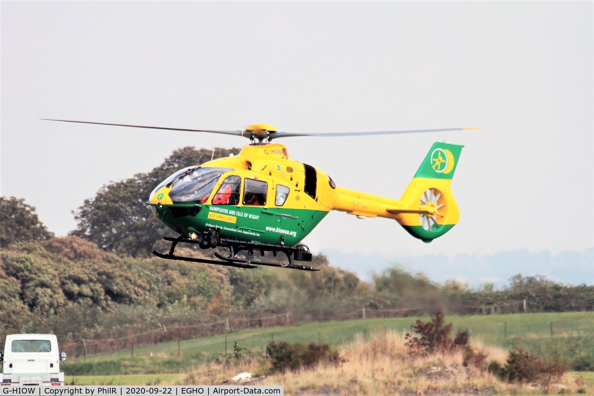 G-HIOW, 2015 Airbus Helicopters EC-135T-3 C/N 1190, Air Ambulance returns to base