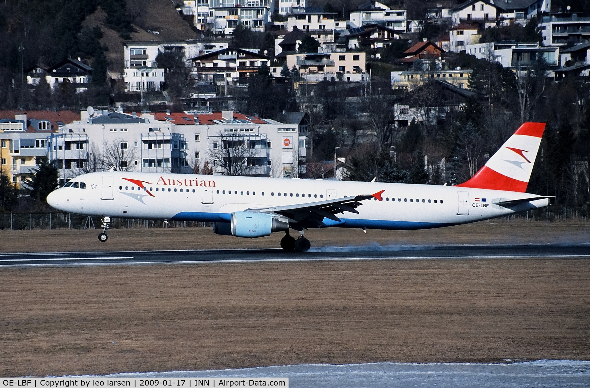 OE-LBF, 2001 Airbus A321-211 C/N 1458, Innsbruck 17.1.2009