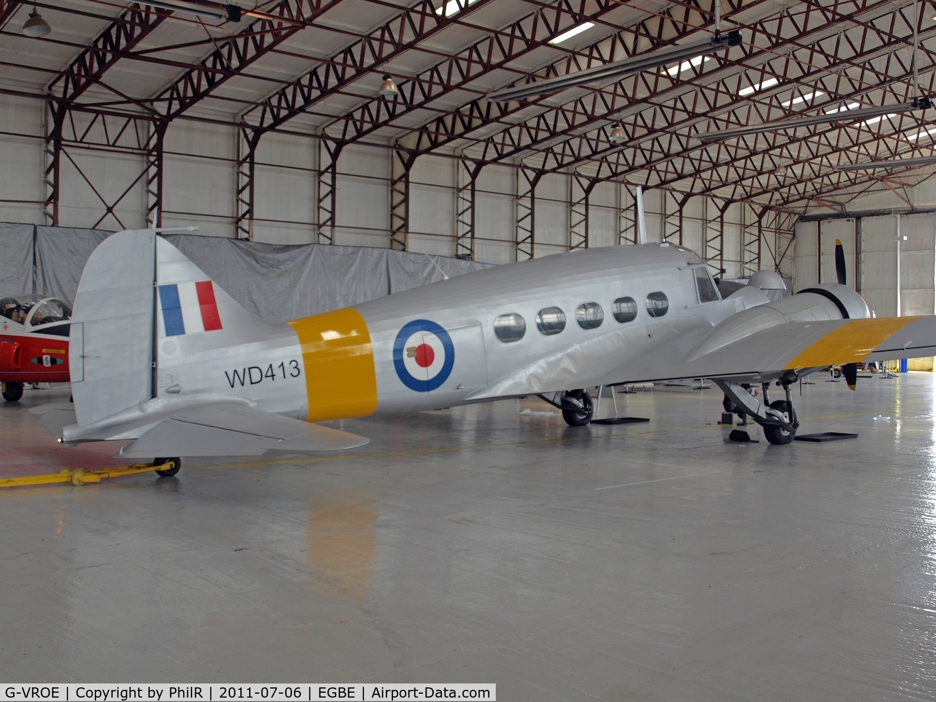 G-VROE, 1950 Avro 652A Anson T.21 C/N 3634, Seen here as part of the Classic Air Force but now sold and as of 2022 back in camouflage colours.