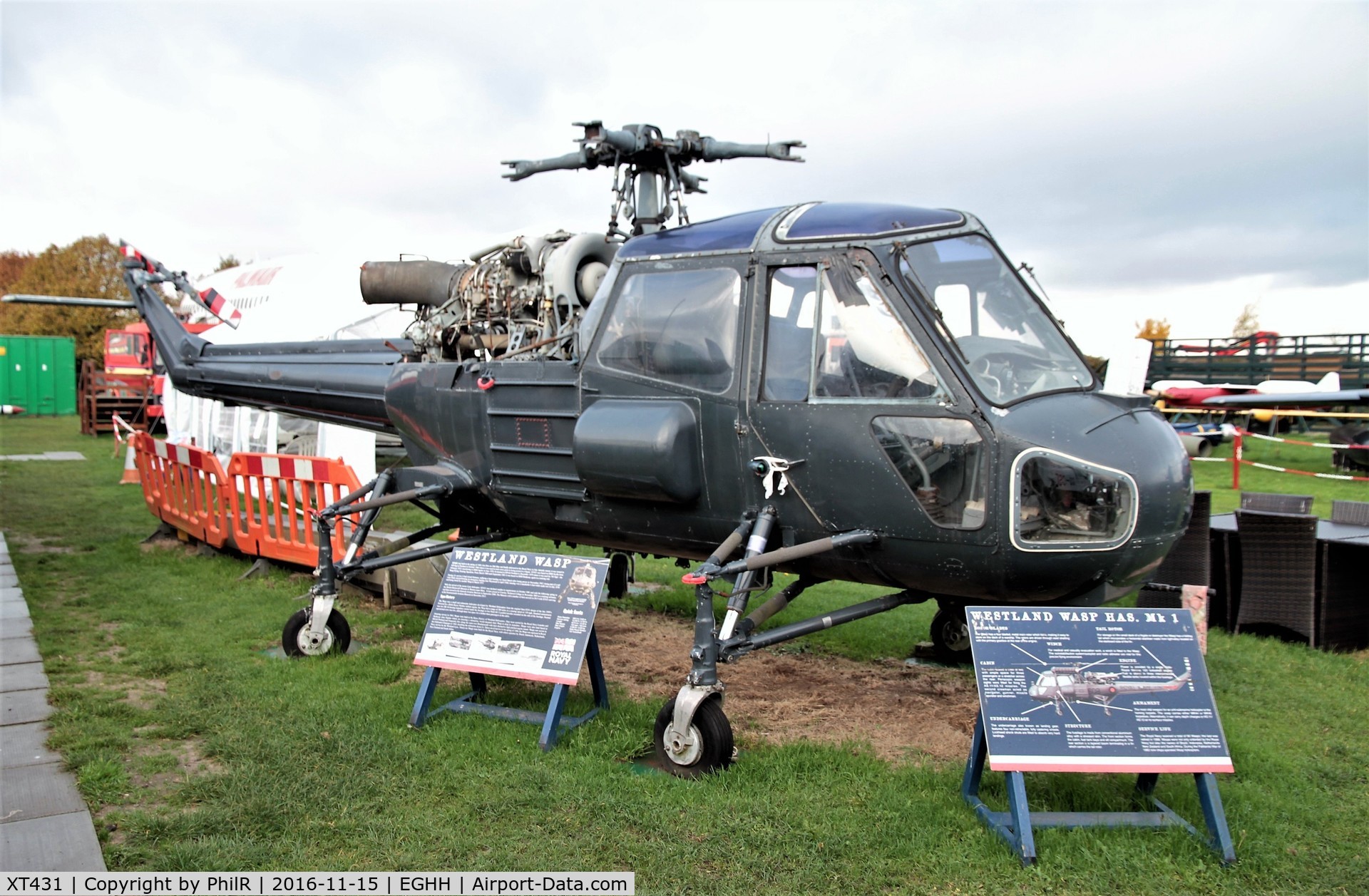 XT431, 1965 Westland Wasp HAS.1 C/N F9601, Exhibited at the Bournemouth Aviation Museum