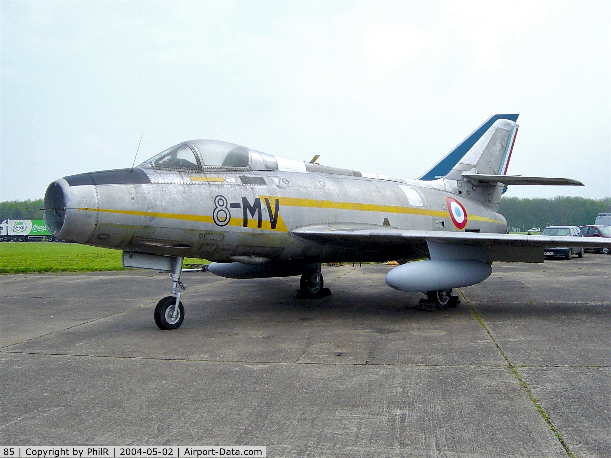 85, Dassault Mystère IVA C/N 85, Mystere lV on display at the May 2004 Bruntingthorpe Open Day, alas no more.