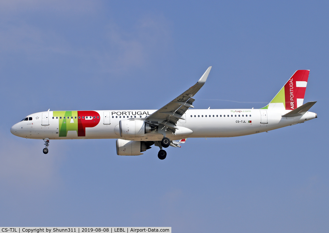 CS-TJL, 2018 Airbus A321-251N C/N 8591, Landing rwy 25R