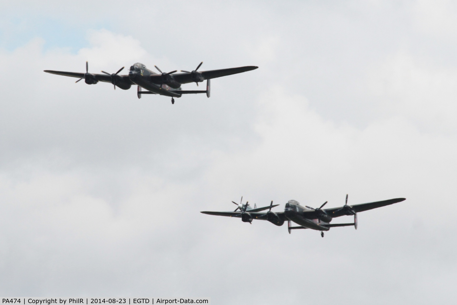 PA474, 1945 Avro 683 Lancaster B1 C/N VACH0052/D2973, PA474 BBMF 1945 Avro Lancaster B1 'Thumper'  & C-GVRA CWHM 1945 Avro Lancaster X 'Vera' at Wings & Wheels Dunsfold
