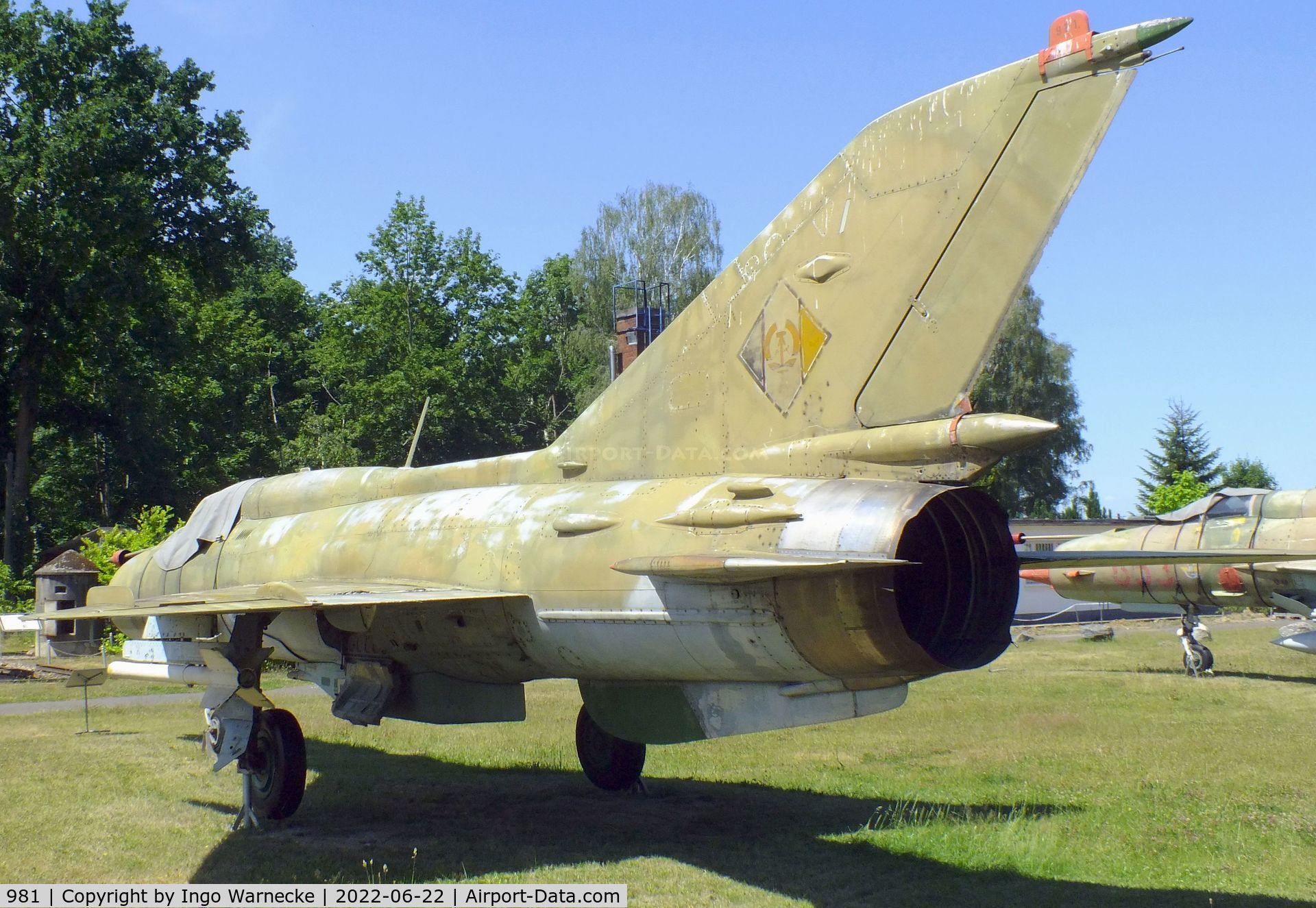 981, 1968 Mikoyan-Gurevich MIG-21SPS-K C/N 94A 6704, Mikoyan i Gurevich MiG-21SPS-K FISHBED-F at the Flugplatzmuseum Cottbus (Cottbus airfield museum)