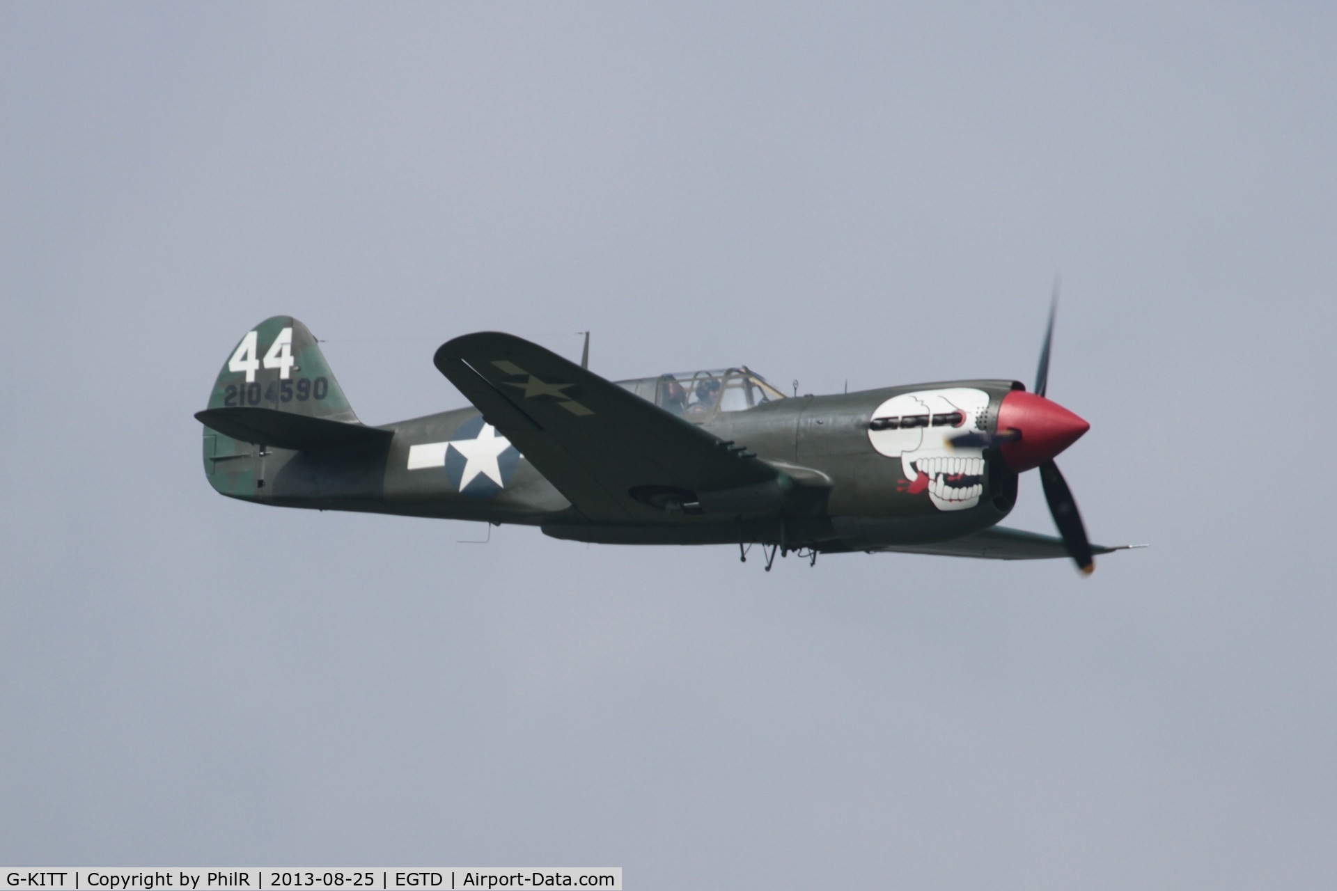 G-KITT, 1943 Curtiss P-40M Warhawk C/N 27490, Curtis P-40 Kittyhawk 2104590 G-KITT at Dunsfold