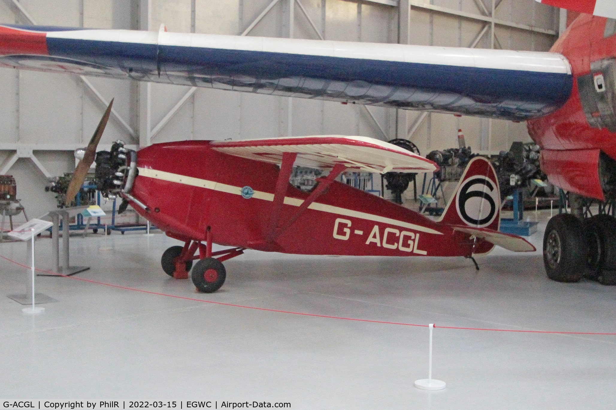 G-ACGL, 1933 Comper CLA-7 Swift C/N S33/6, G-ACGL 1933 Comper Swift Cosford Aerospace Museum