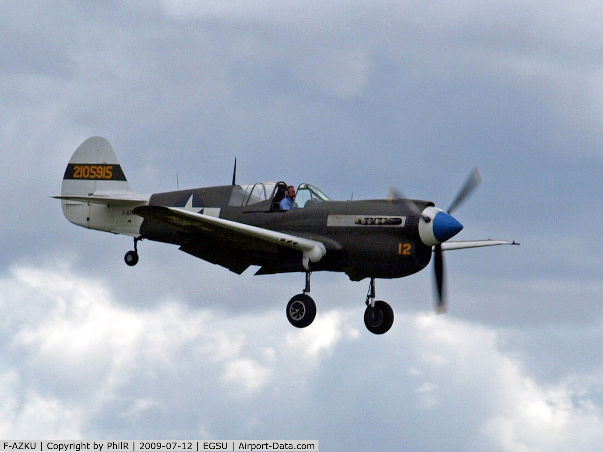 F-AZKU, 1942 Curtiss P-40N Warhawk C/N 29677, 2105915 1942 Curtis P-40N Warhawk Flying Legends Duxford