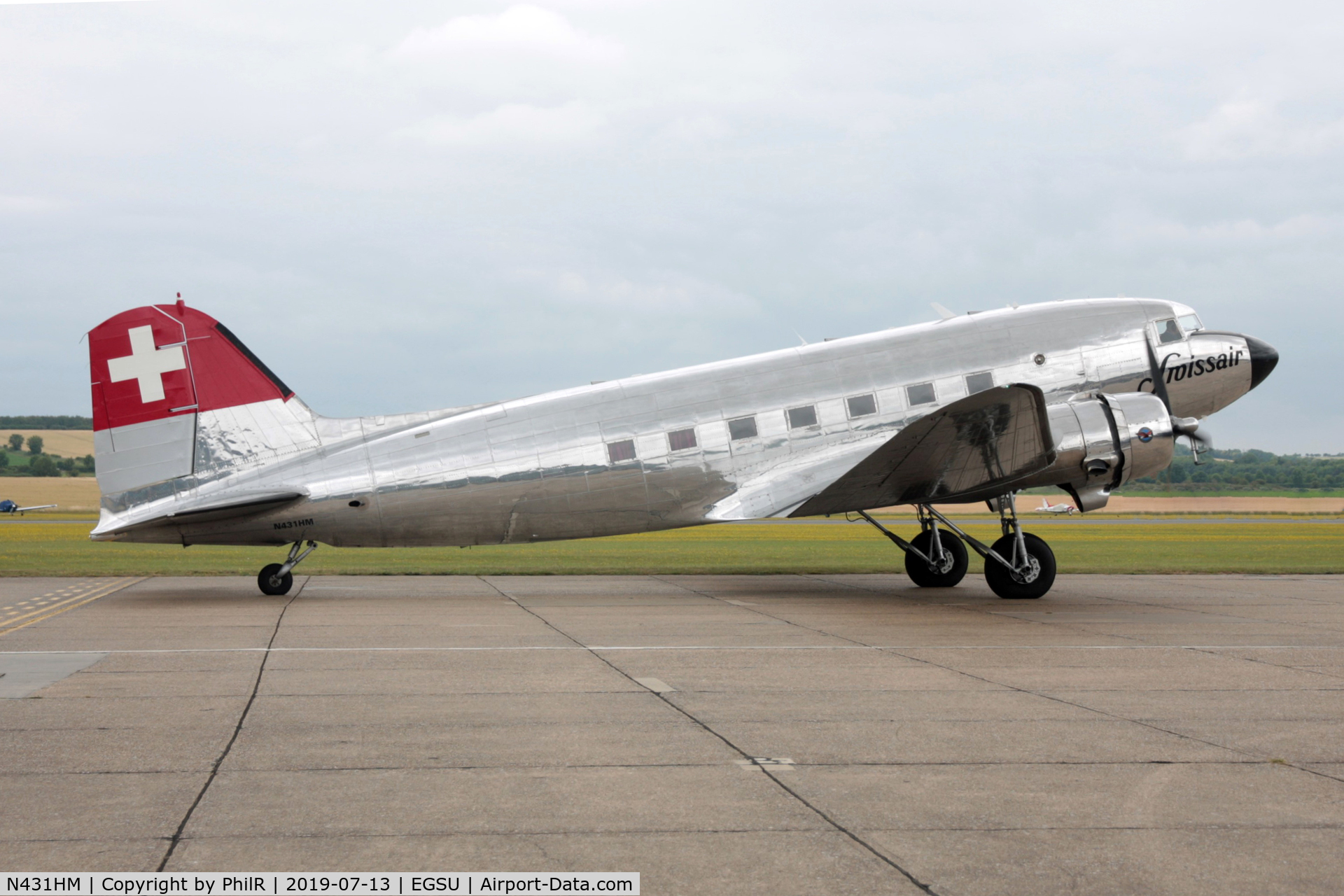 N431HM, 1943 Douglas DC-3C-S1C3G (C-47A) C/N 9995, N431HM 1943 DC-3C Swissair Duxford