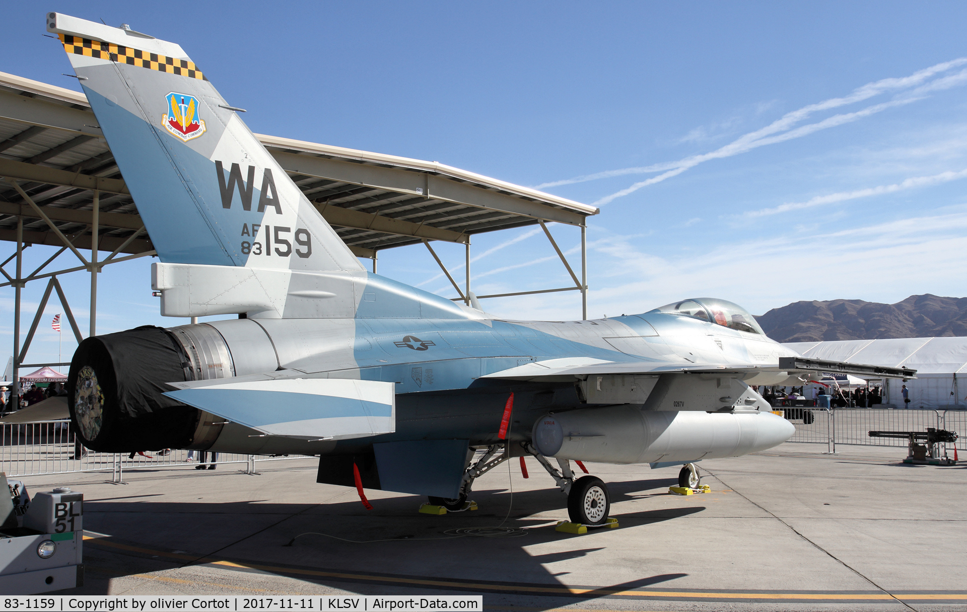 83-1159, 1983 General Dynamics F-16C Fighting Falcon C/N 5C-42, Nellis airshow 2017