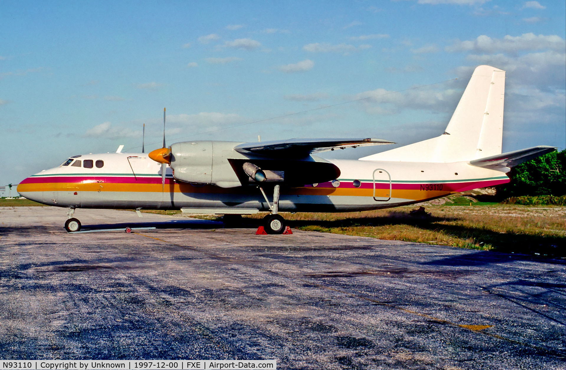 N93110, 1969 Antonov An-24B C/N 97305501, Fort Lauderdale 12.97.ex YL-LCB