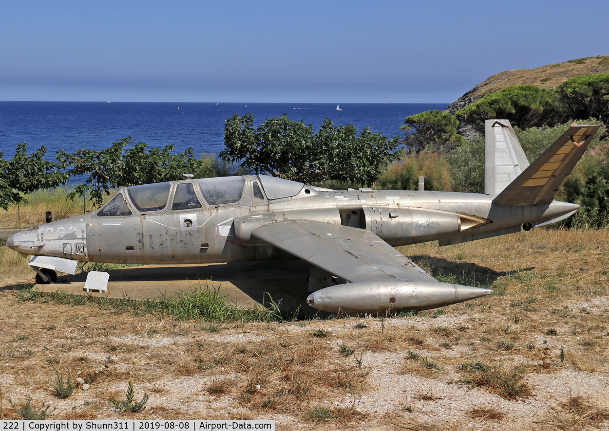 222, 1969 Potez Aéronautique CM.170 Fouga Magister C/N 222, Preserved at the Cerbère-Hopital since 2003