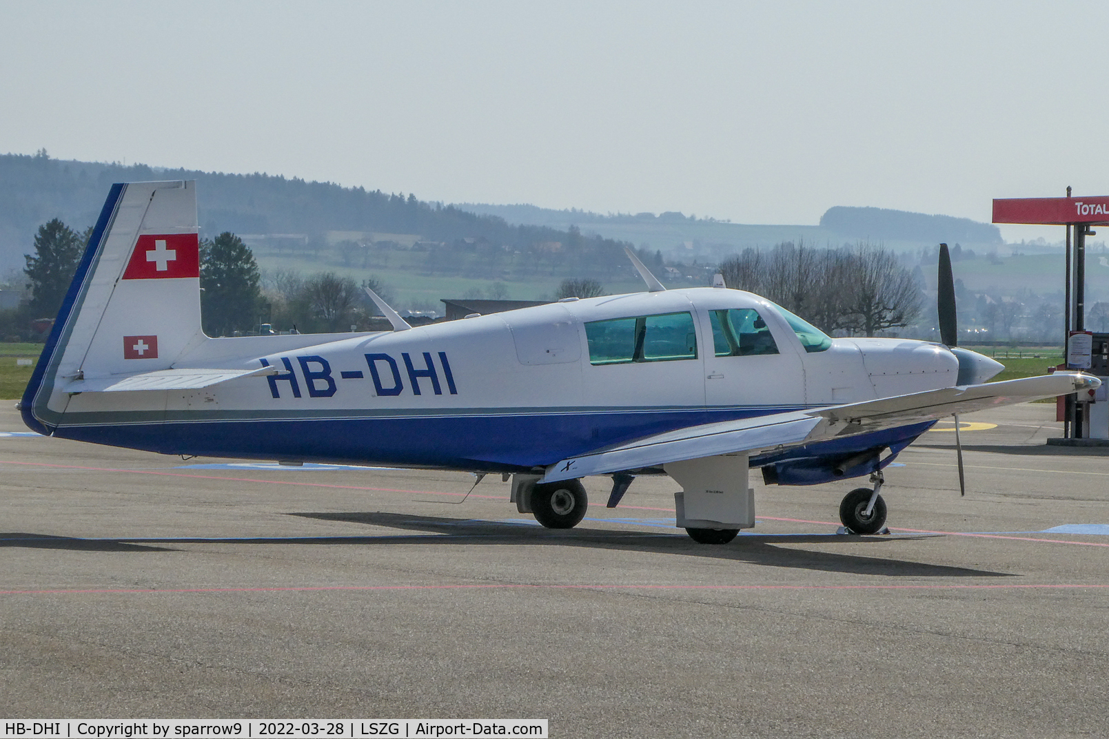HB-DHI, 1980 Mooney M20J 201 C/N 24-1039, At Grenchen