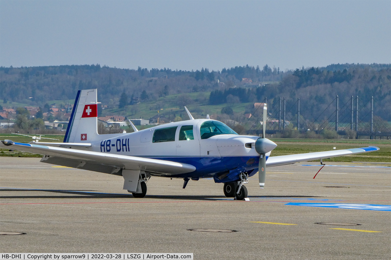HB-DHI, 1980 Mooney M20J 201 C/N 24-1039, At Grenchen