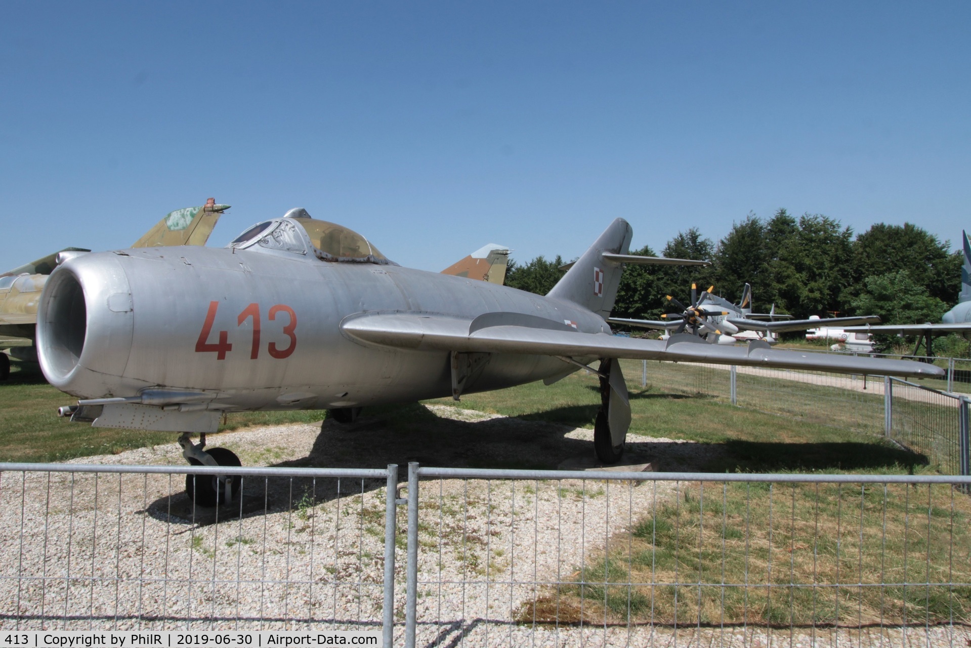 413, Mikoyan-Gurevich MiG-17F (Lim-5) C/N 1C0413, 413 1951 PZL Lim-5 Polish Air Force Hermeskeil