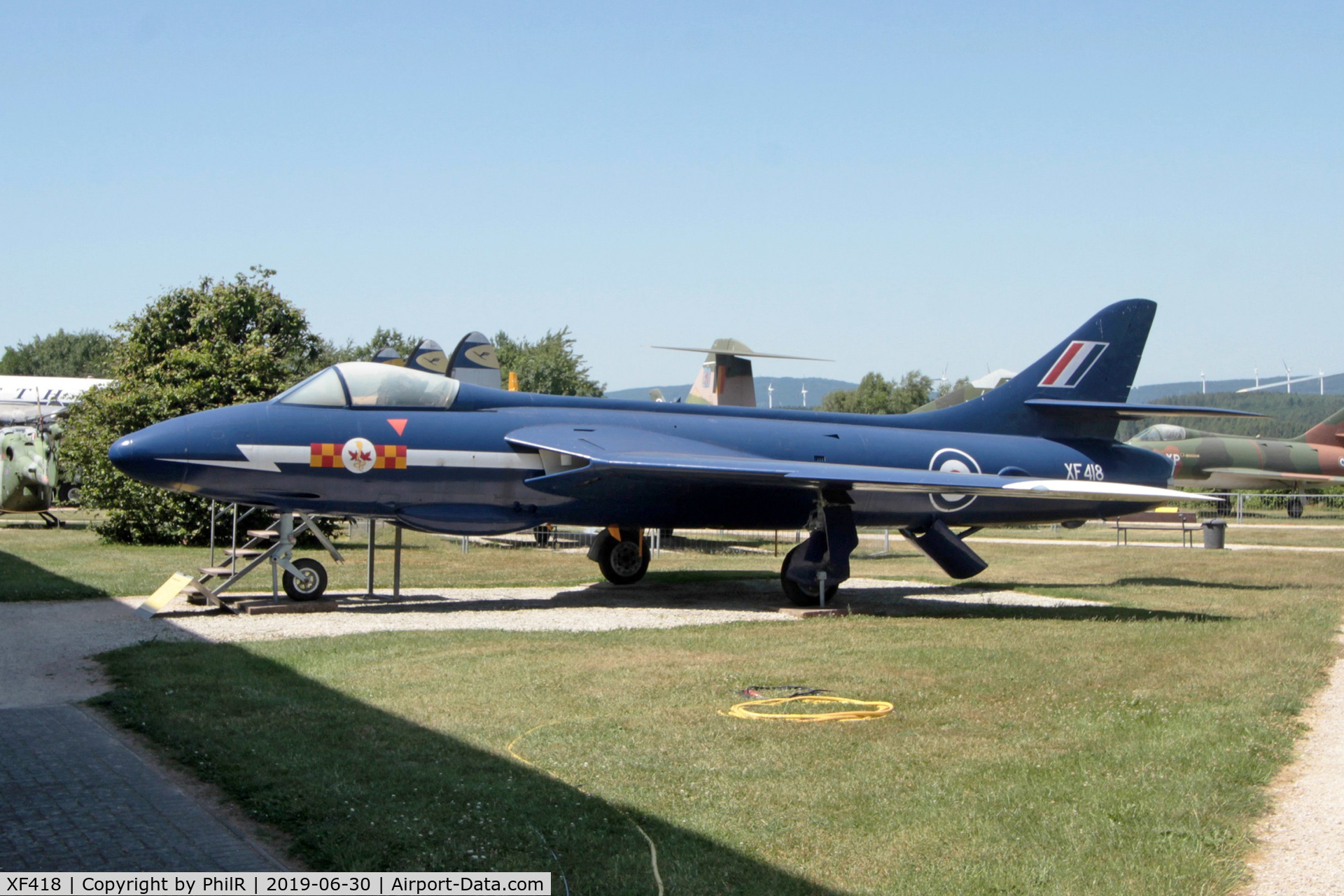 XF418, 1956 Hawker Hunter F.6A C/N S4/U/3294, XF418 1956 Hawker Hunter F6A RAF Hermeskeil