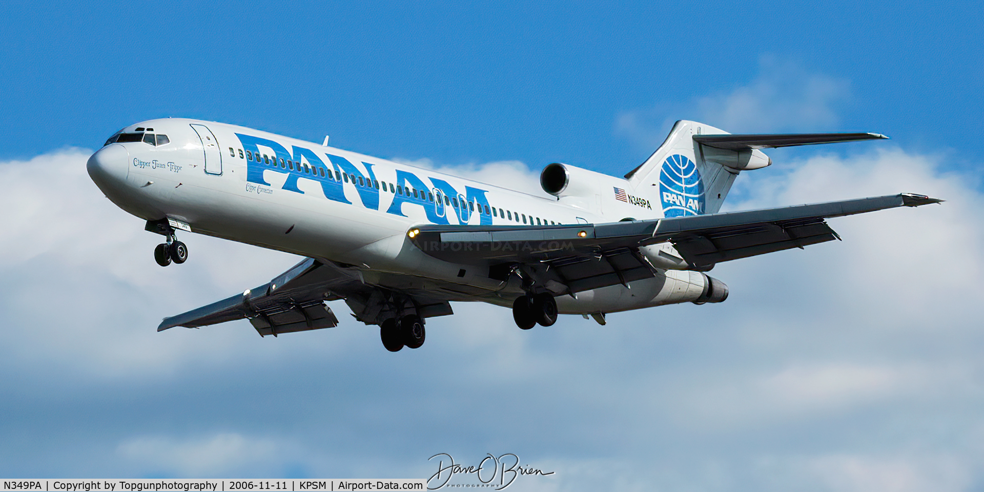 N349PA, 1979 Boeing 727-222 C/N 21898, Back when Pan Am was based out of Pease