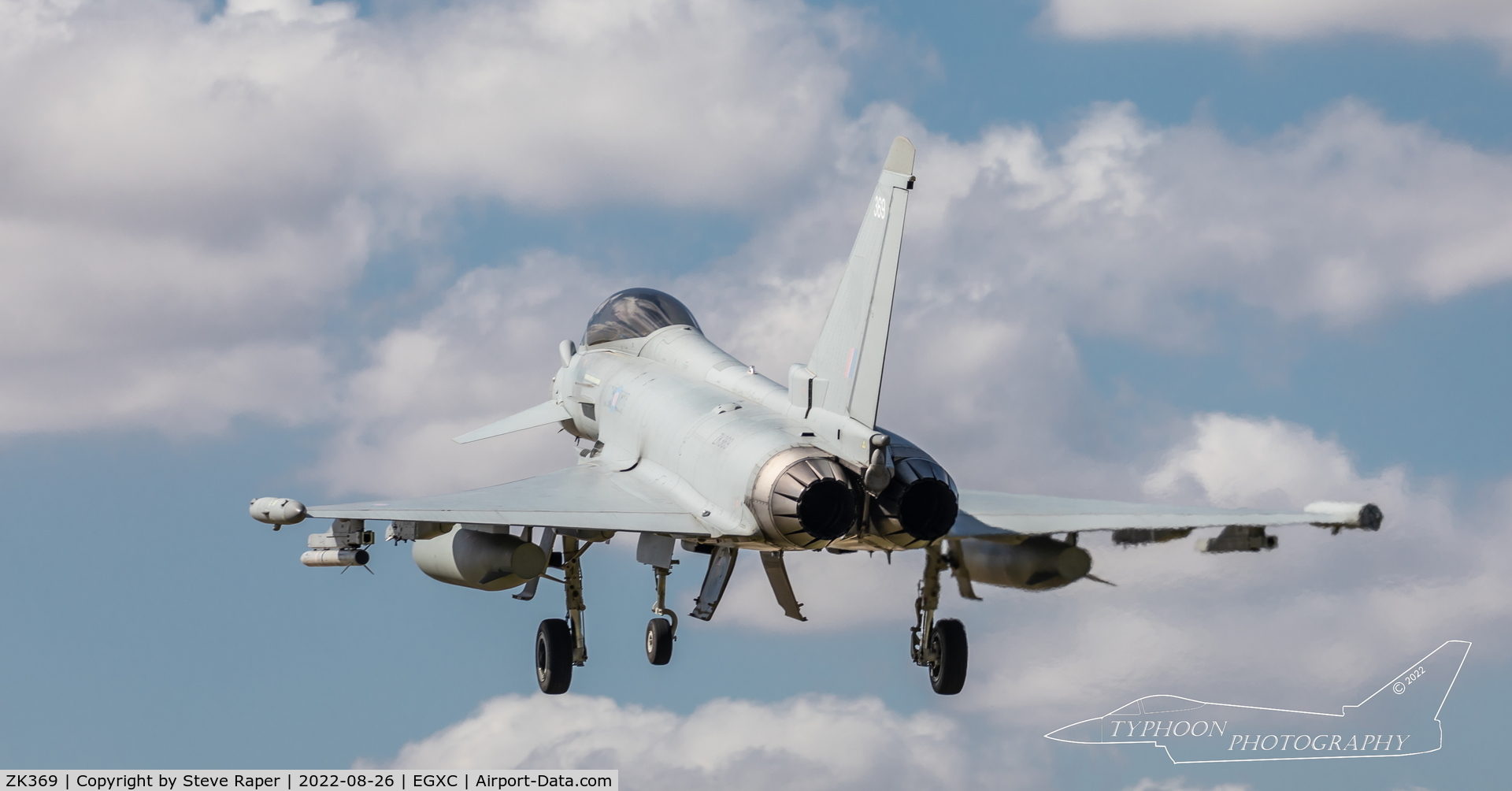 ZK369, 2015 Eurofighter EF-2000 Typhoon FGR4 C/N BS130, on recovery to RAF Coningsby