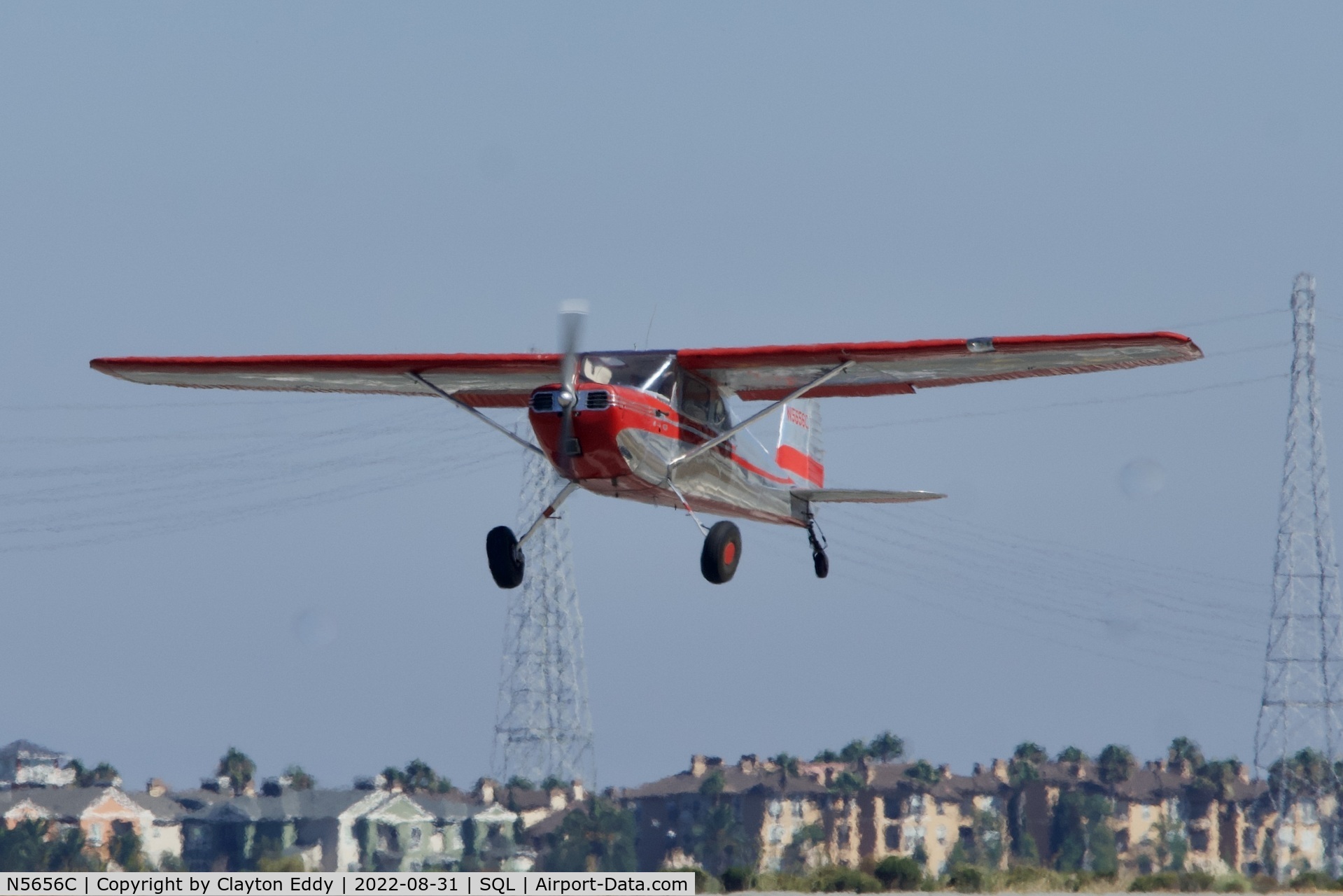 N5656C, 1950 Cessna 140A C/N 15612, San Carlos Airport in California 2022.