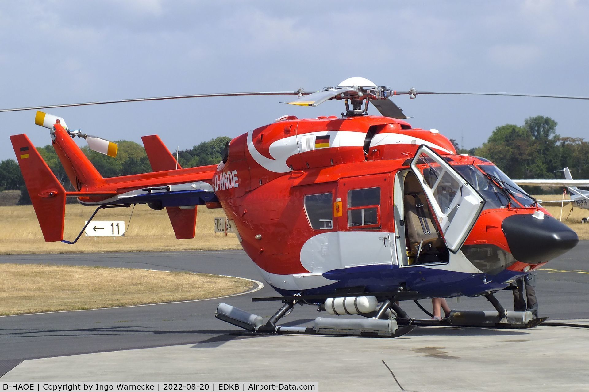 D-HAOE, Eurocopter-Kawasaki BK-117C-1 C/N 7540, MBB-Kawasaki BK-117C-1 of Northern HeliCopter NHC at Bonn-Hangelar airfield during the Grumman Fly-in 2022