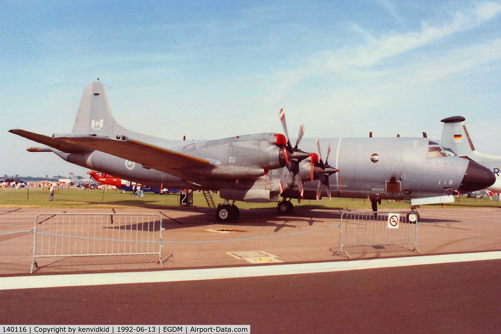 140116, 1981 Lockheed CP-140 Aurora C/N 285B-5722, At Boscombe Down, scanned from print.