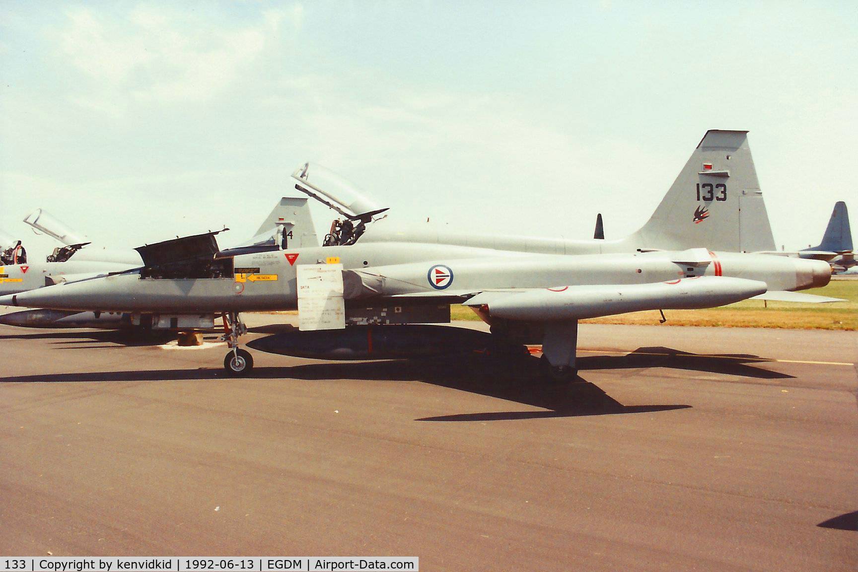 133, Northrop F-5A Freedom Fighter C/N N.7077, At Boscombe Down, scanned from print.