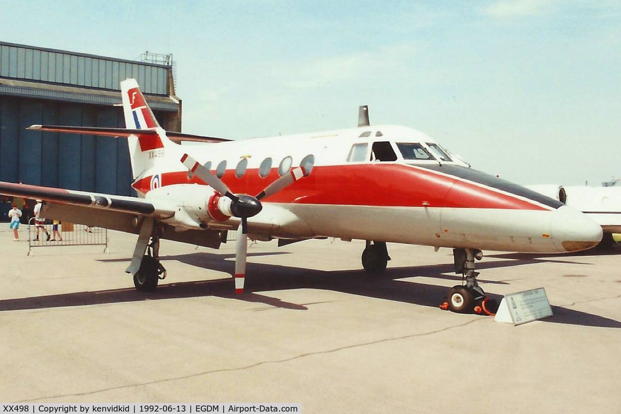 XX498, 1976 Scottish Aviation HP-137 Jetstream T.1 C/N 424, At Boscombe Down, scanned from print.