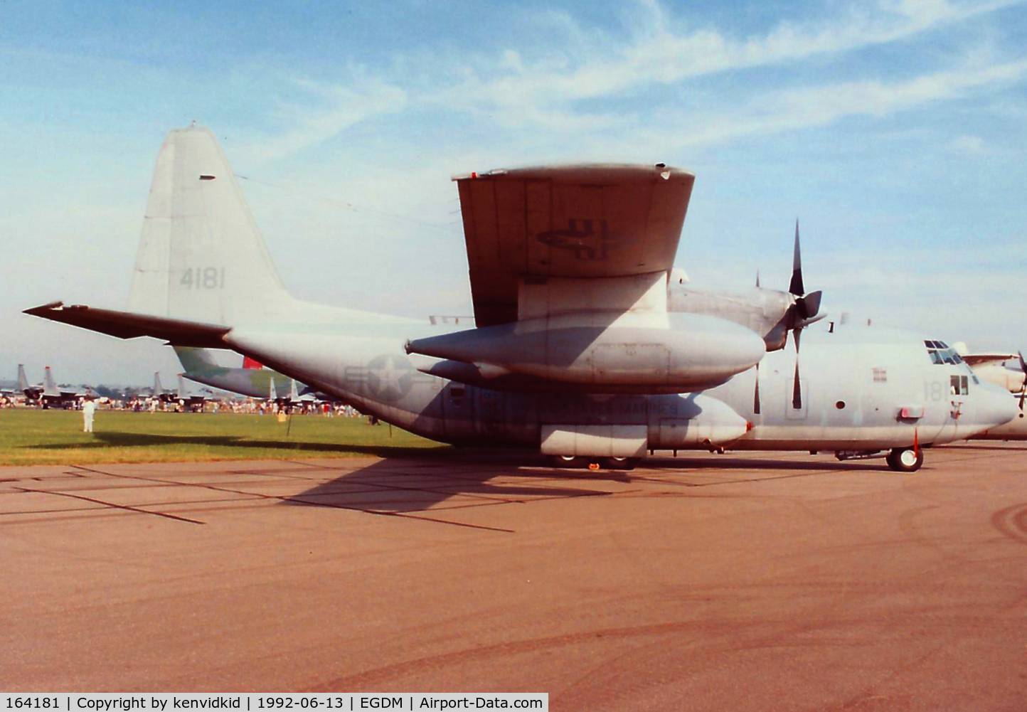 164181, 1988 Lockheed KC-130T Hercules C/N 382-5176, At Boscombe Down, scanned from print.