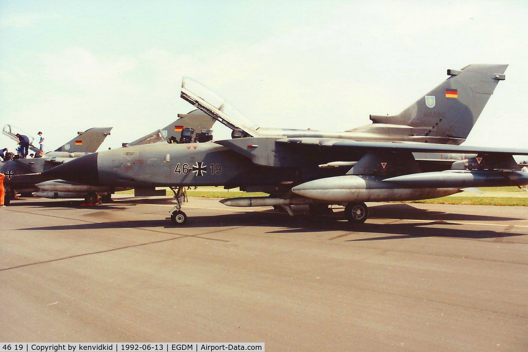 46 19, Panavia Tornado IDS C/N 792/GS252/4319, At Boscombe Down, scanned from print.