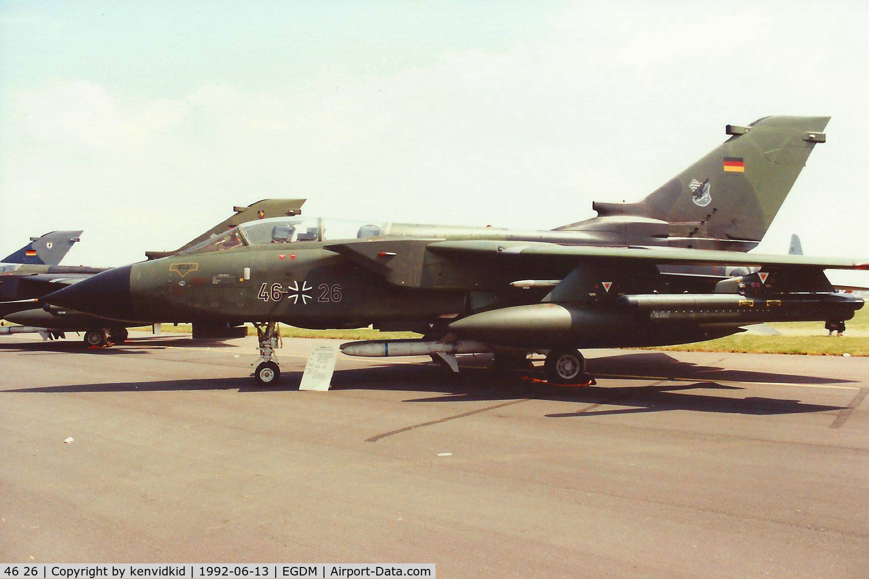46 26, Panavia Tornado ECR C/N 823/GS259/4326, At Boscombe Down, scanned from print.