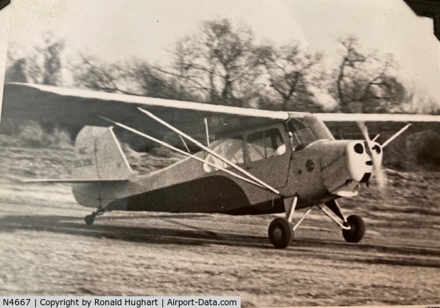 N4667, 1947 Piper PA-11 Cub Special Cub Special C/N Not Given, Taken in the 1940's by my dad.