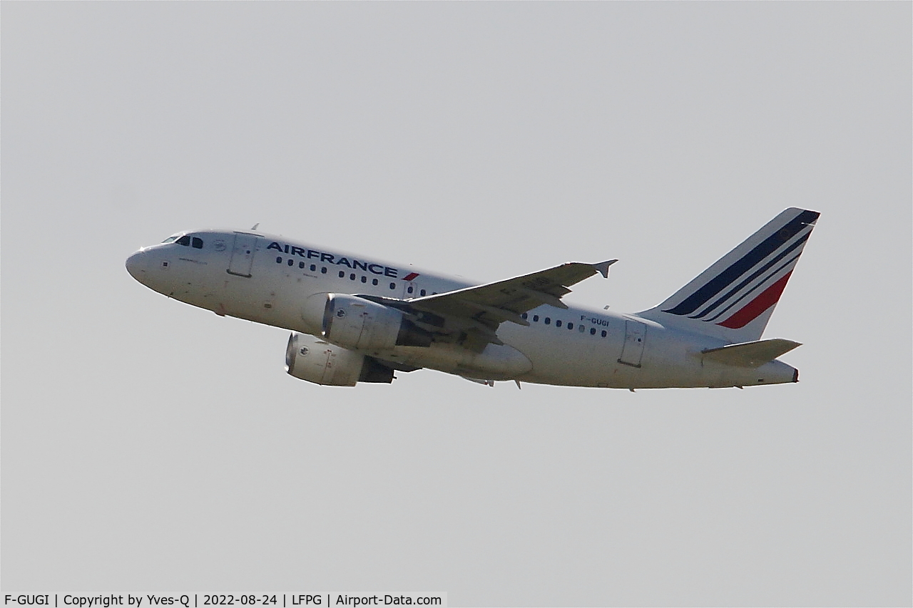 F-GUGI, 2004 Airbus A318-111 C/N 2350, Airbus A318-111, Take off rwy 08L, Roissy Charles De Gaulle airport (LFPG-CDG)