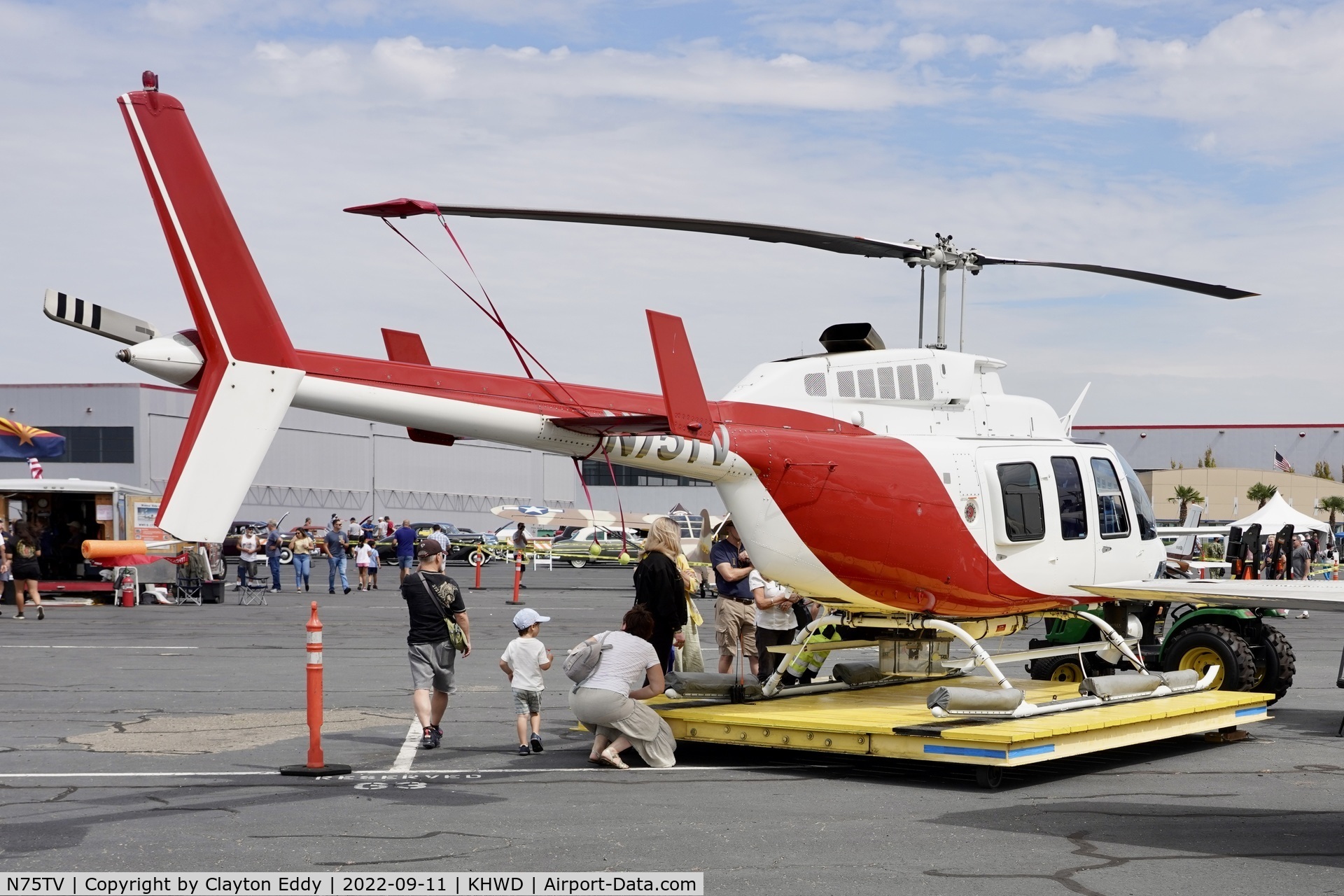 N75TV, 1994 Bell 206L-4 LongRanger IV LongRanger C/N 52095, Hayward airport open house. California 2022.
