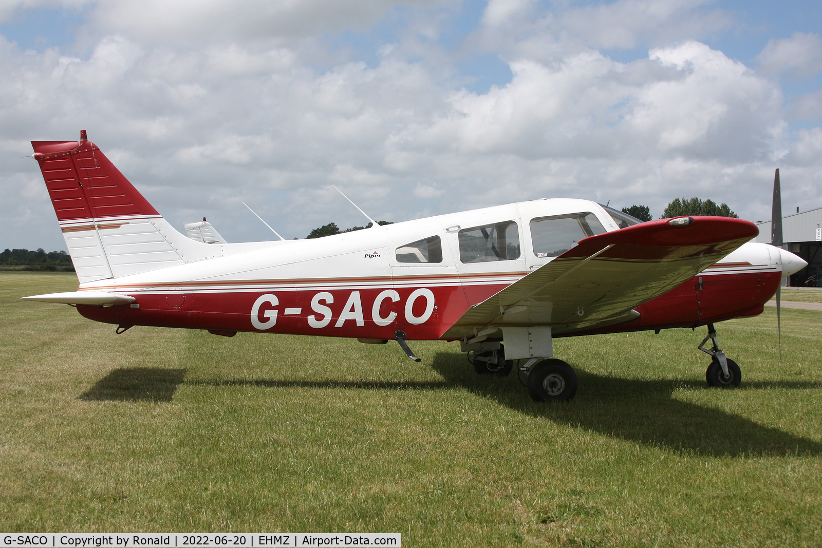 G-SACO, 1984 Piper PA-28-161 Cherokee Warrior II C/N 28-8416085, at ehmz