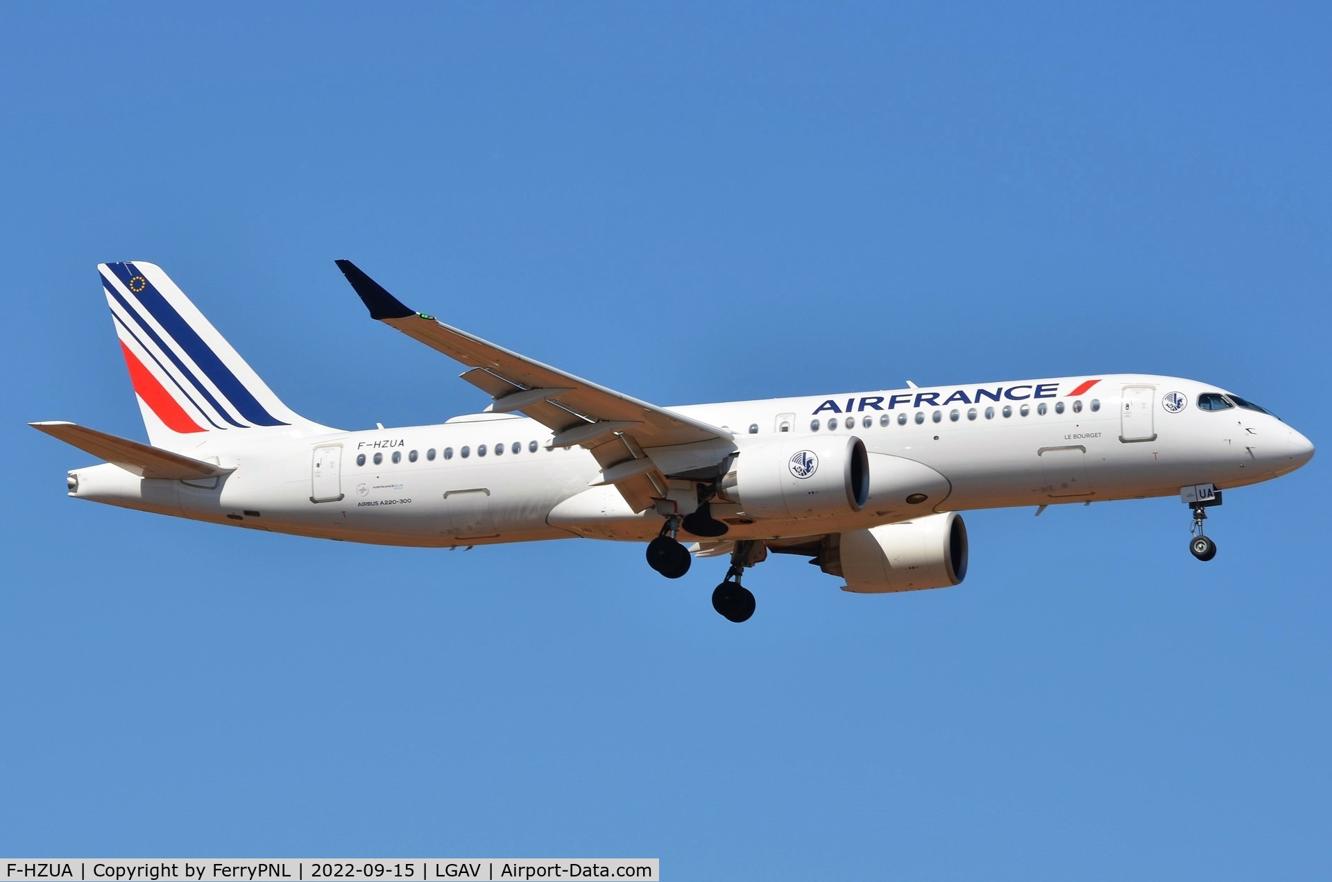 F-HZUA, 2021 Airbus A220-300 C/N 55134, Air France A223 arriving in ATH