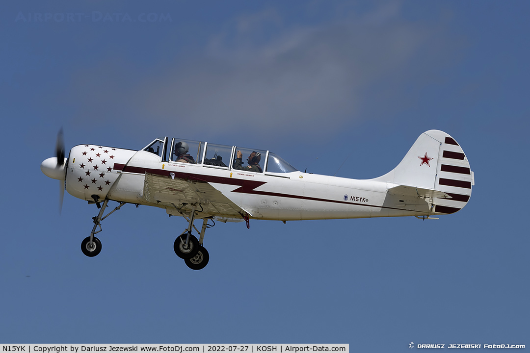 N15YK, 1993 Yakovlev Yak-52 C/N 9311702, Yakovlev Yak-52  C/N 9311702, N15YK