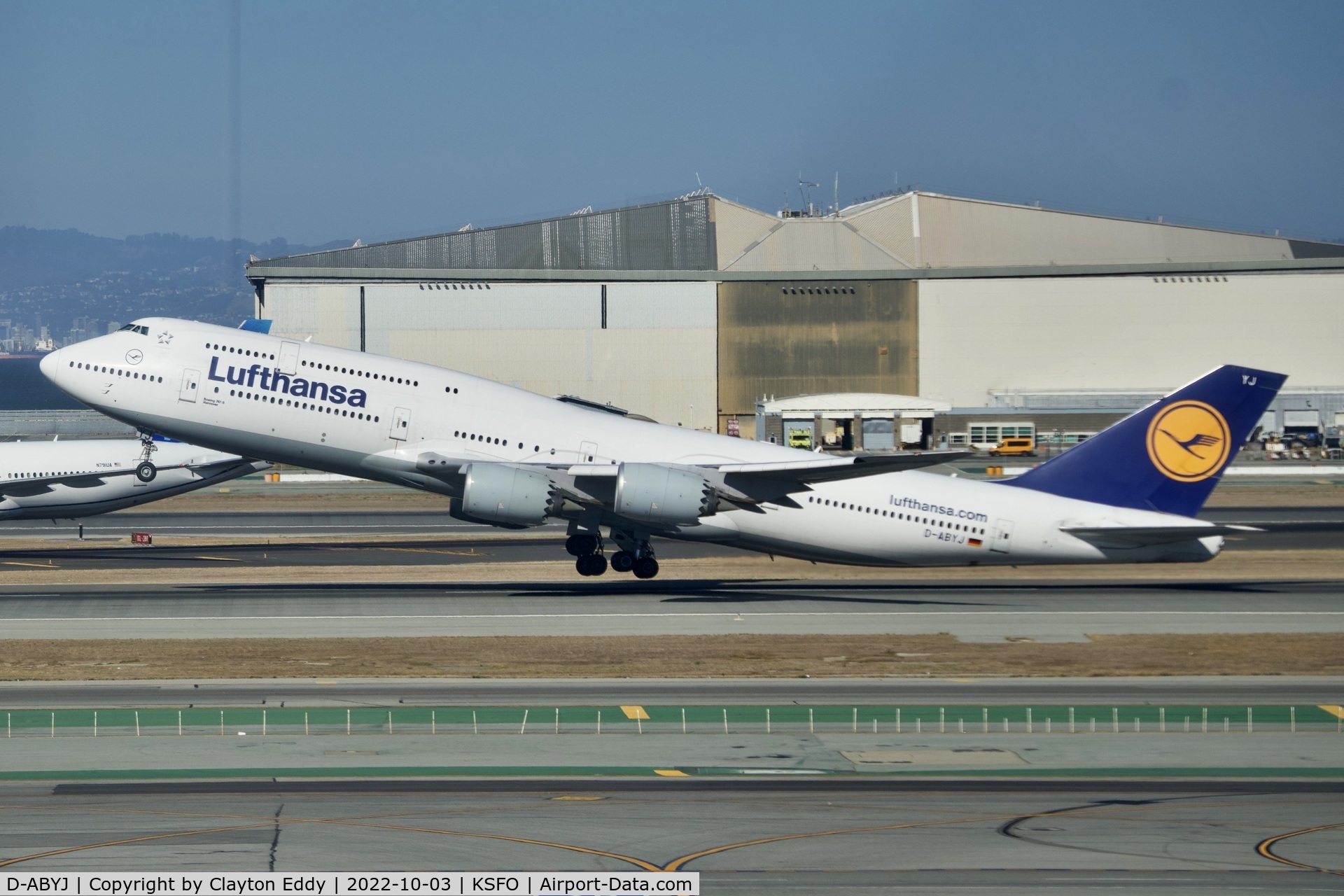 D-ABYJ, 2013 Boeing 747-830 C/N 37834, SFO 2022.