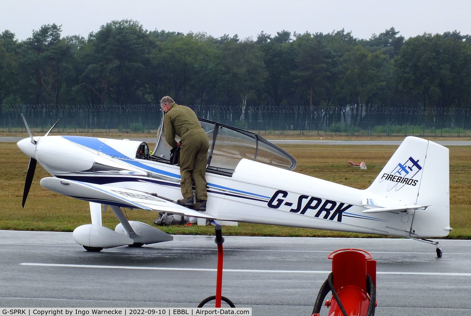 G-SPRK, 1994 Vans RV-4 C/N 845, Vans RV-4 of the Firebirds aerobatic team at the 2022 Sanicole Spottersday at Kleine Brogel air base