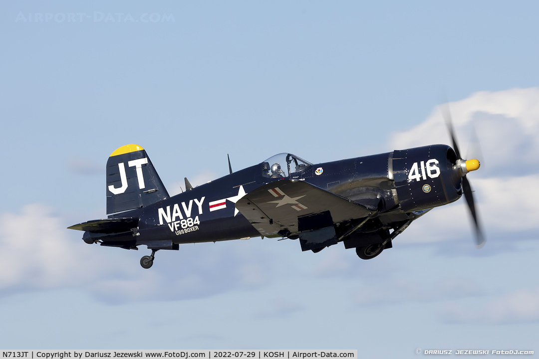 N713JT, 1945 Vought F4U-4B Corsair C/N 97143, Chance Vought F4U-4 Corsair  C/N 97143, N713JT