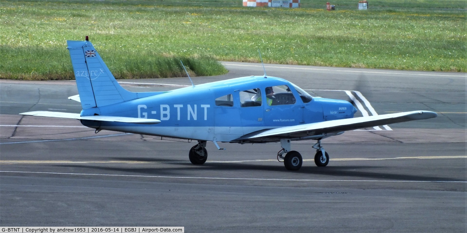 G-BTNT, 1976 Piper PA-28-151 Cherokee Warrior C/N 28-7615401, G-BTNT at Gloucestershire Airport.