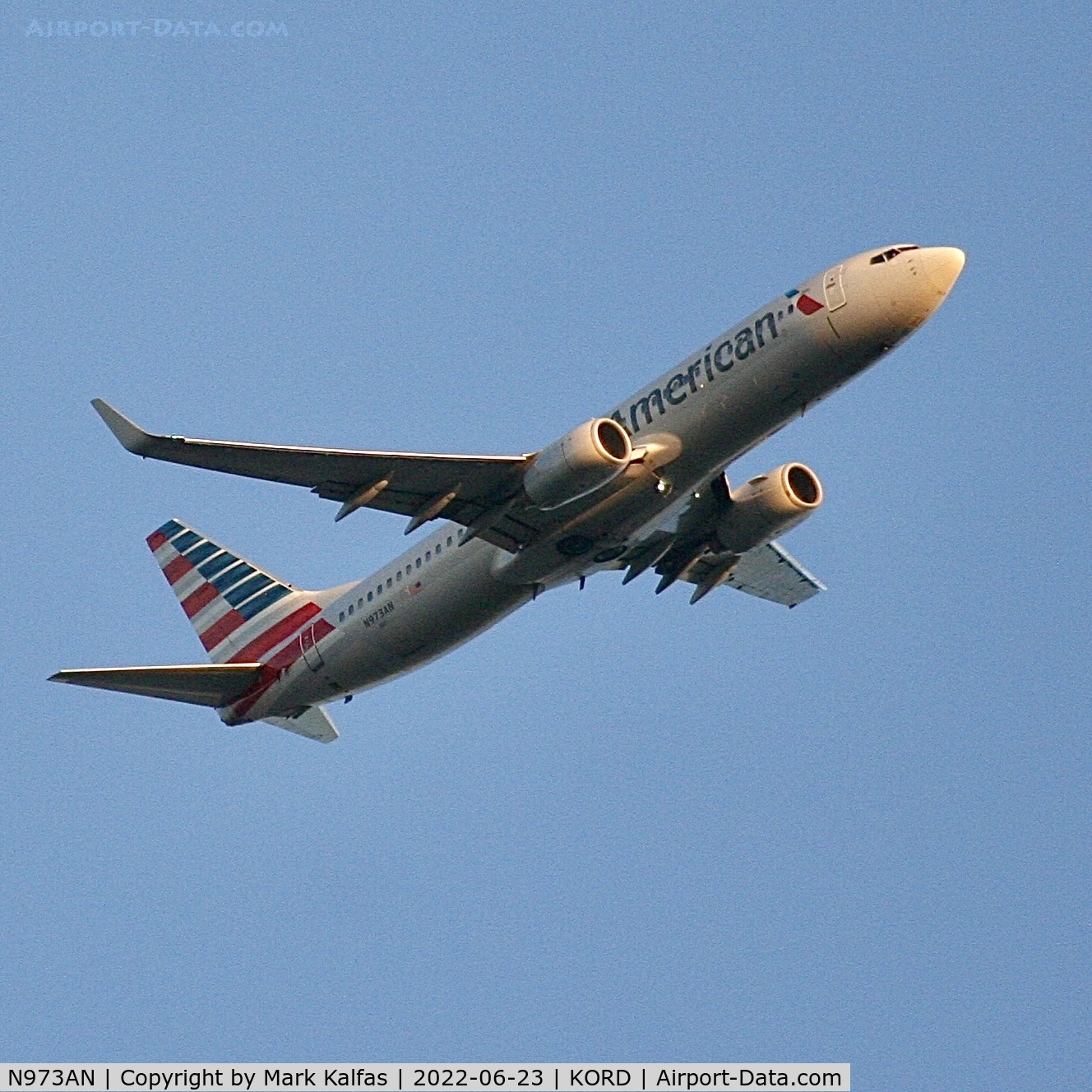 N973AN, 2001 Boeing 737-823 C/N 29548, American 738 on approach to KORD